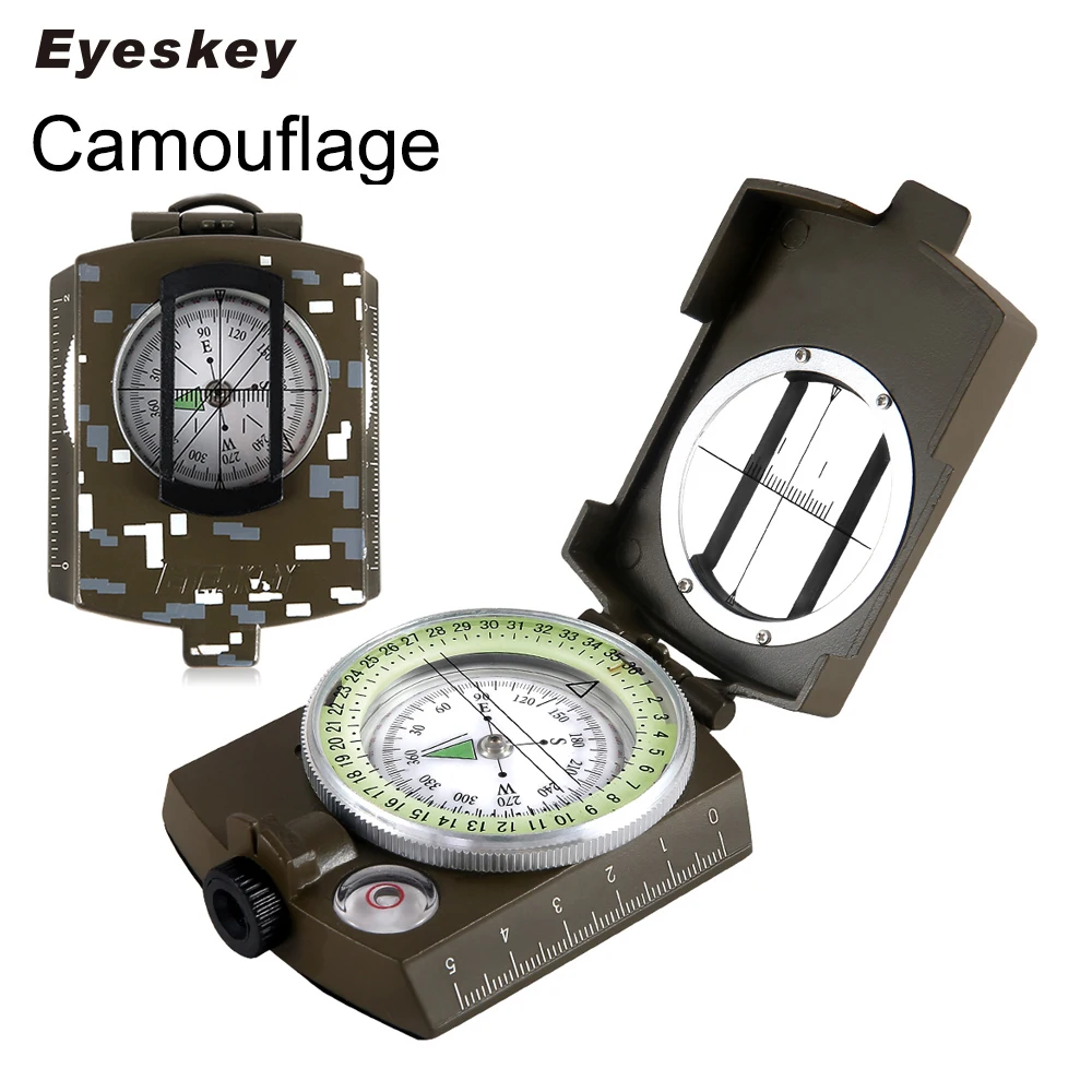 Eyeskey Waterproof Survival Military Compass Hiking Camping Army Pocket Military 