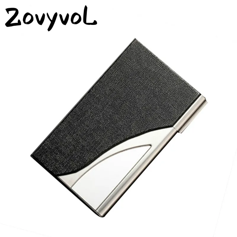 

ZOVYVOL 2019 Unisex Name ID Credit Card Brand Business Credit Card Holder Wallet Stainless Steel Card Case Drop shipping Box