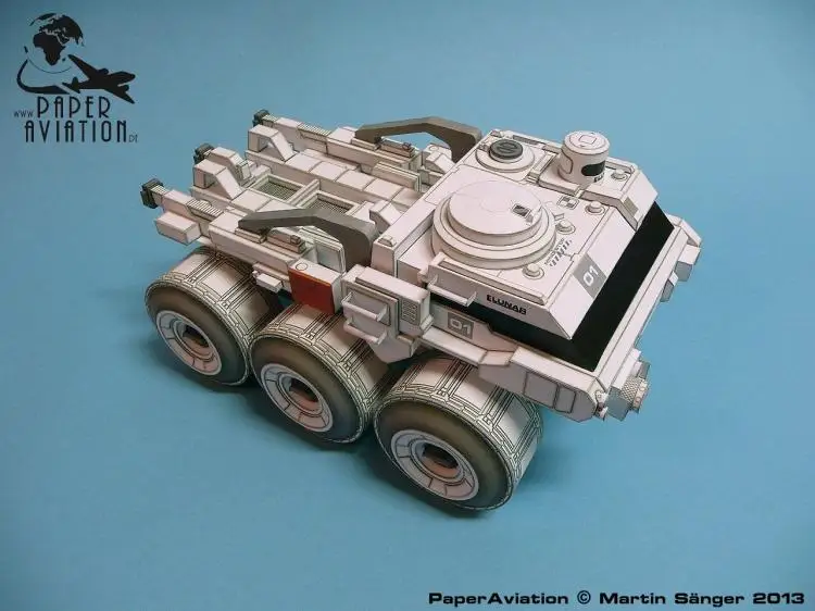 Бумажная модель 3 D для лунного Rover научной фантастики сделай сам|Картонные