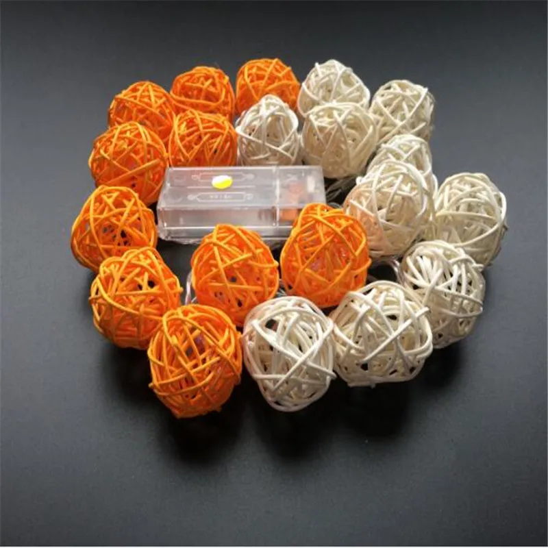 Гирлянда из 20 светодиодов в виде шара ротанга 3 м|string lights|white light garlandball garland |