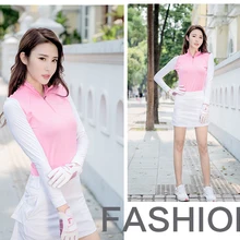 Ультра-круто шить Цветная pgm женские футболки рубашка Для женщин Спортивная сезон: весна–лето Гольф/теннис быстросохнущая Для женщин с длинными рукавами рубашки Одежда