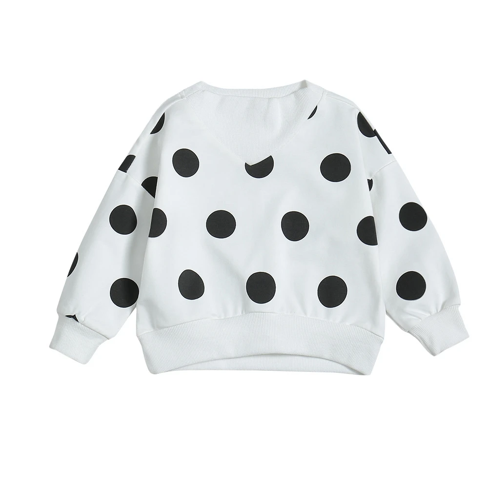 

Children's Sweatshirts For Girls Sweatshirts Toddler Girls Clothes Fall Cotton Dot Top Long Sleeve Garment Fashion Kids Outfits