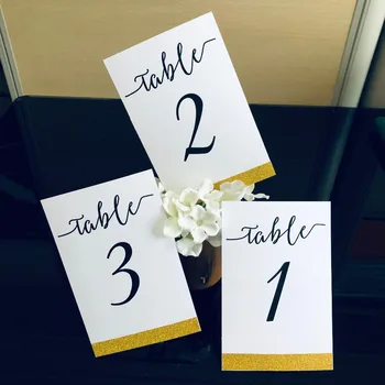 

Table Numbers for Wedding Gold 1-10 or more Cursive Table Number Gold Table Numbers Cards.
