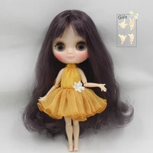Кукла-мидди Blyth серии No.210BL9219 Drk фиолетовые волосы с челкой прозрачная кожа Neo