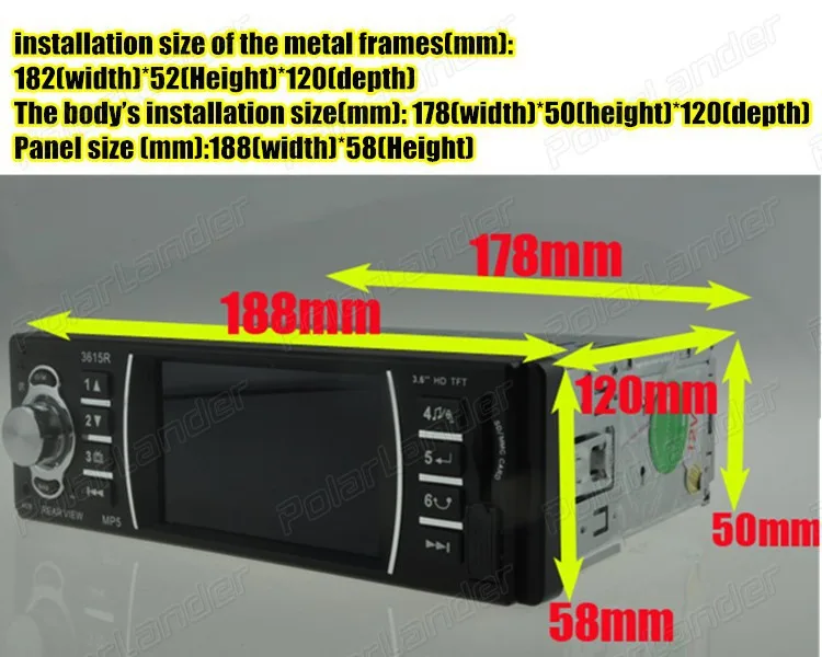 3," дюйм Радио авторадио AUX IN/SD/пульт дистанционного управления с USB 1 Din аудио стерео mp3 mp4 MP5 плеер радио-Кассетный проигрыватель