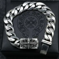 Европа и США крест для мужчин браслет из стерлингового серебра Металл Модные Большой корейский браслет простые ювелирные изделия