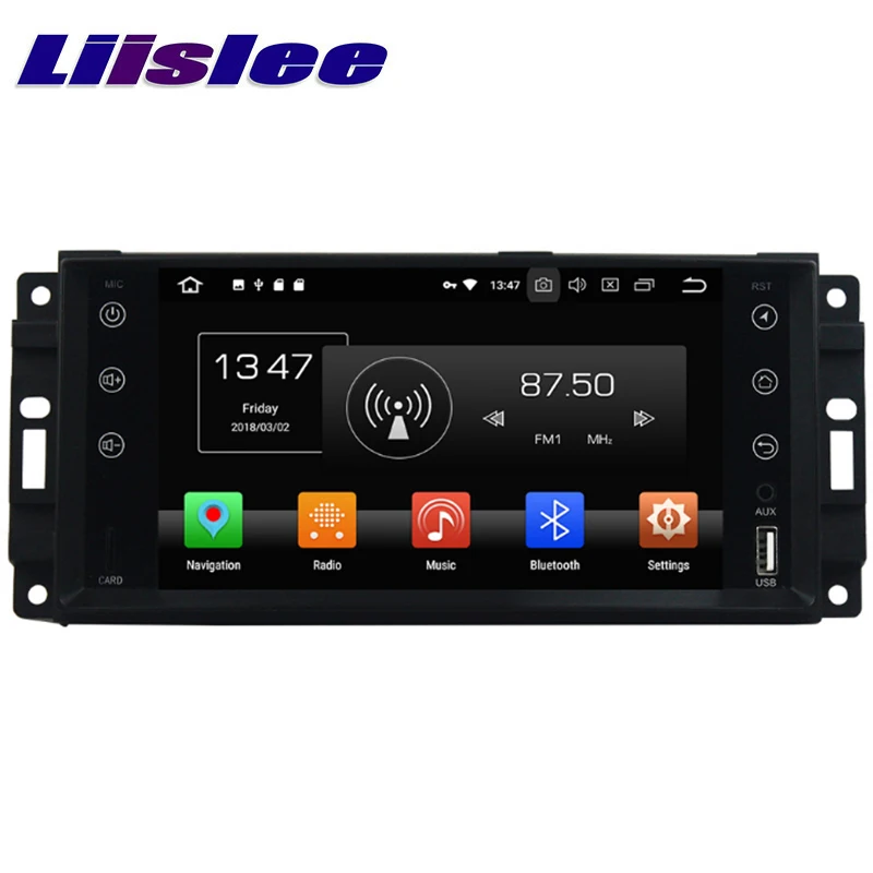 LiisLee Автомобильный мультимедийный gps HiFi аудио Радио стерео для Jeep Wrangler JK J8 2007~ стиль навигации NAVI