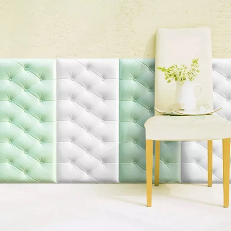 Мягкая пенопластовая плитка DIY для украшения стен дома кожаные