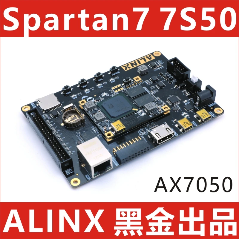 

Alinx XILINX FPGA Black Gold Development Board Spartan-7 VIVADO AX7050 XC7S50FGG484 Companion video tutorial