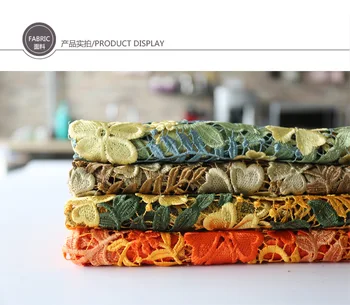 

2016 Three water soluble embroidery high-end fashion dress cloth small fresh women's and children's fabric