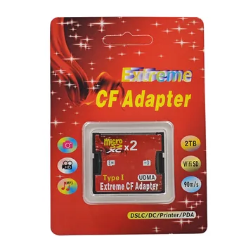 

Original High Speed Dual Micro SD SDHC SDXC TF to CF Adapter MicroSD to Compact Flash Type I Card Converter with Retail Package