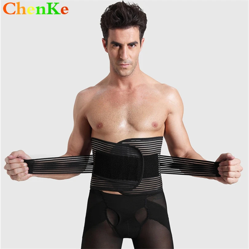 ChenKe Men's Adjustable Compression Waist Cincher Slimming Belt Men Body Shaper Waist Trainer