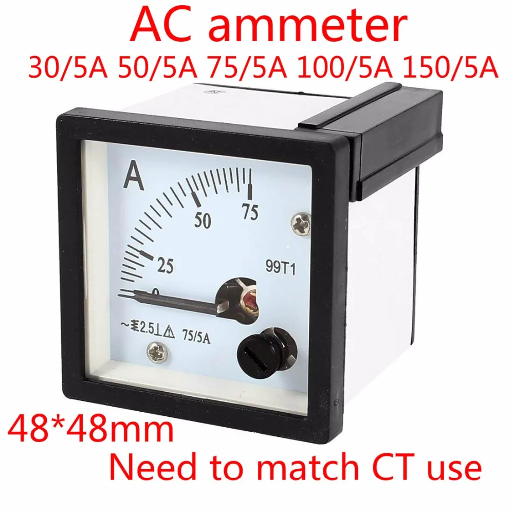 Pointer AC ammeter 99T1 30/5A 50/5A 75/5A 100/5A 150/5A 200/5A Analog