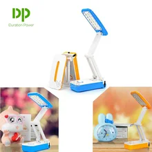 Продолжительность питания студентов мини-стол лампы Складная заряжаемая 18 светодиодный регулируемый светодиодный Настольный светильник с регулируемой яркостью