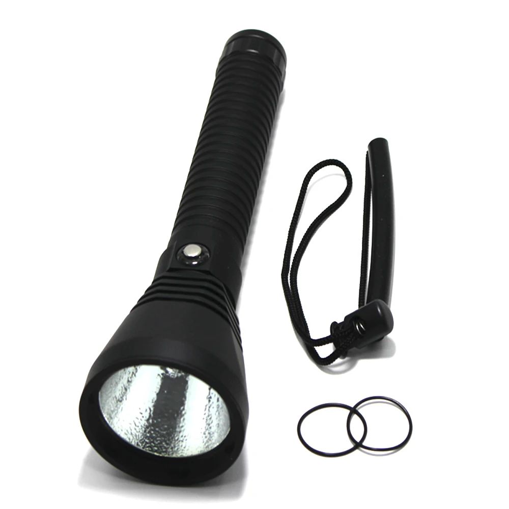 

2018 New Cree XHP70 Waterproof LED Scuba Torch Diving Flashlight 5000 Lumens White Light Underwater 100M 26650 Battery Charger