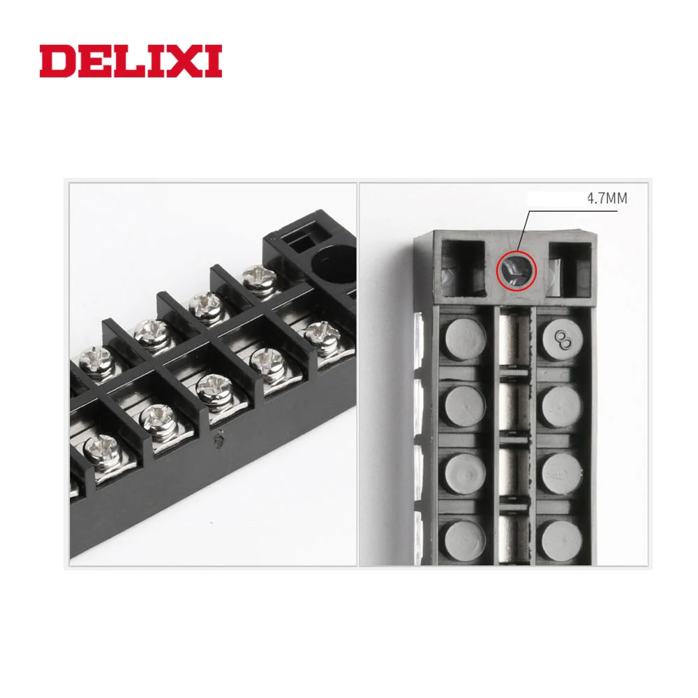 DELIXI 1 шт. 600 в 25 А 3/4/5/6/10/12 позиционный двухрядный соединитель проводов клеммный