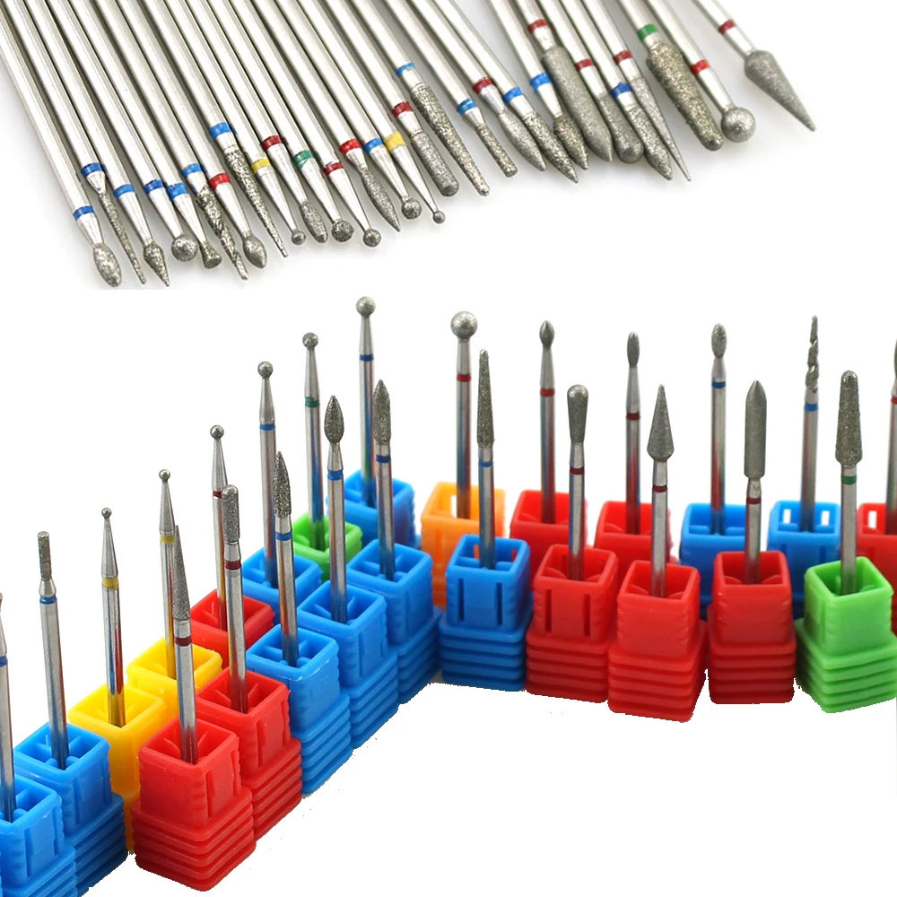 

1PC Diamond Nail Drill Bit Milling Cutter For Manicure Electric Machine Cutticle Remove Files Nail Polish Burr Nail Art Tools