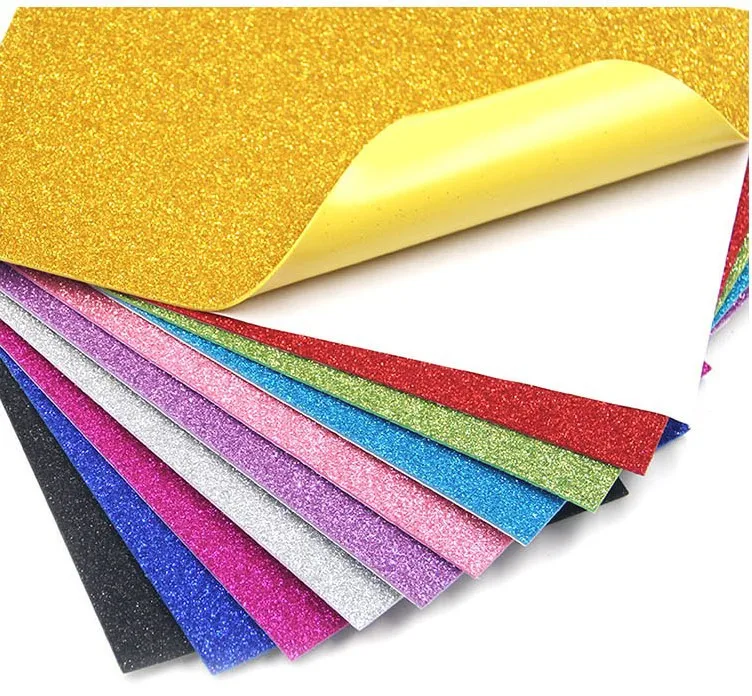 

50pcs A4 Colored EVA Dust Sponge Paper DIY Handmade Scrapbooking Craft Flash Foam Paper Glitter Manual Art Materials Supplies