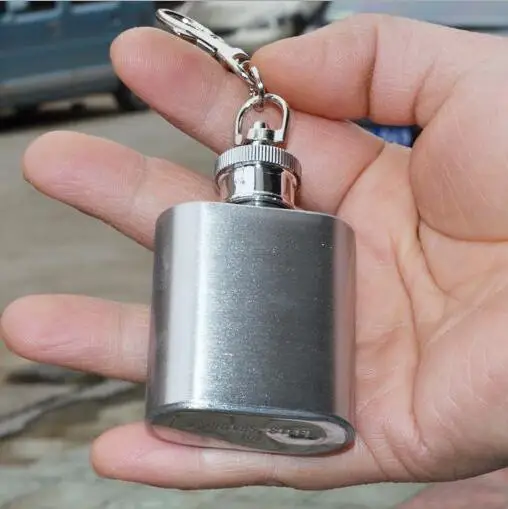 100 шт/партия whosesale из нержавеющей стали мини 1 унций хип фляжка фляга для виски