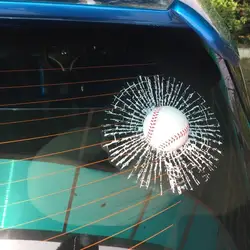 Универсальный автомобильный крутой 3D наклейка в виде шара 18*18 см ПВХ EVA автомобиль авто украшение автомобиля Наклейка s Белый бейсбольный