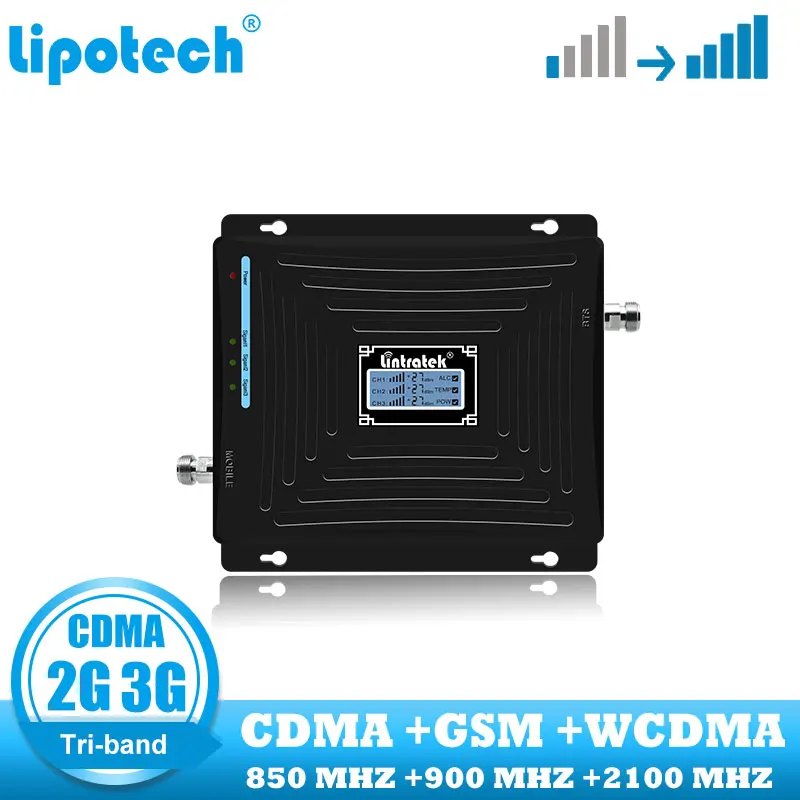 Lintratek трехдиапазонный усилитель сотового сигнала GSM CDMA WCDMA UMTS ретранслятор