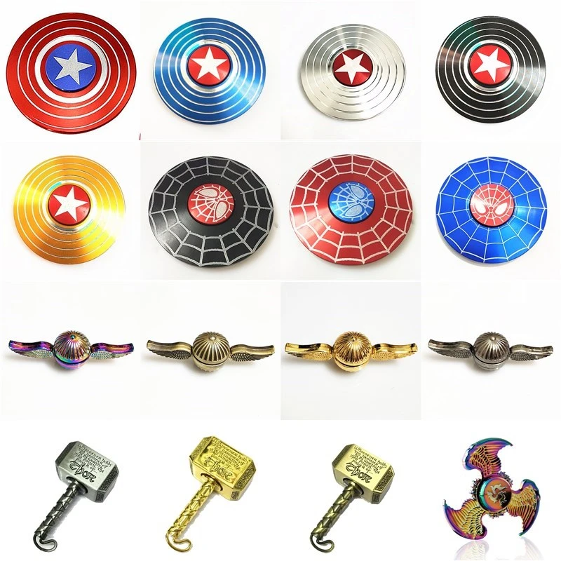 キャプテンアメリカキューピッドトールのハンマーフィジェットスピナー Edc 手スピナー Adhd 子供クリスマスギフト金属指おもちゃスピナー ハンドスピナー Aliexpress