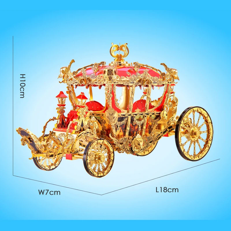 Piececool Принцесса модель кареты 3D лазерная резка головоломка DIY металлическая модель нано Головоломка Детские развивающие Пазлы игрушки