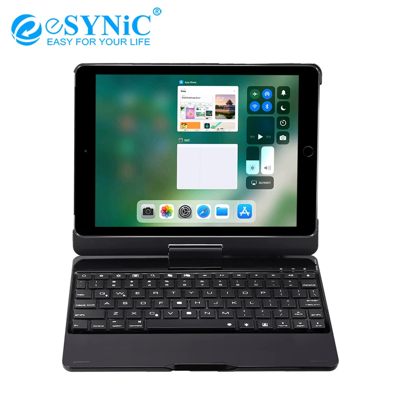 

Rotate 7 Color Backlit iPad Keyboard Case Bluetooth Keyboard Wireless Thin Light Case With Bluetooth Keyboards For iPad Air