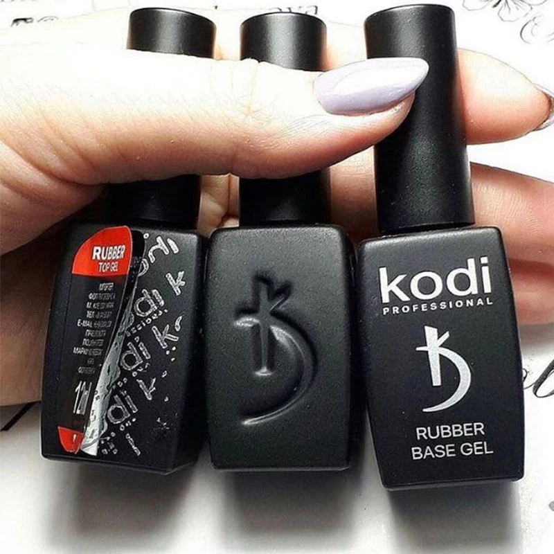 

12ml Professional Kodi Gel Rubber Base Top Coat Primer Lacquer Resin LED Gel Varnish Esmaltes Long Lasting Shiny Top Nail Art
