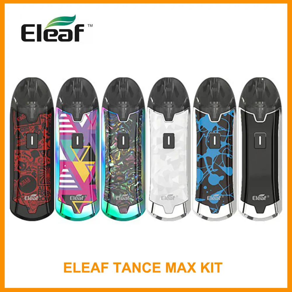 

ES/FR Original Eleaf Tance Max Kit Built in1100mAh 4ml Capacity 15W GS Air M 0.6ohm/GS Air S 1.6ohm Head Electronic Cigarette