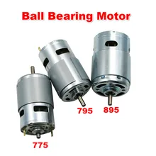 Motor de doble bola DC12V, 775/795/895, 6000-12000RPM, alto par, alta potencia, poco ruido, gran oferta