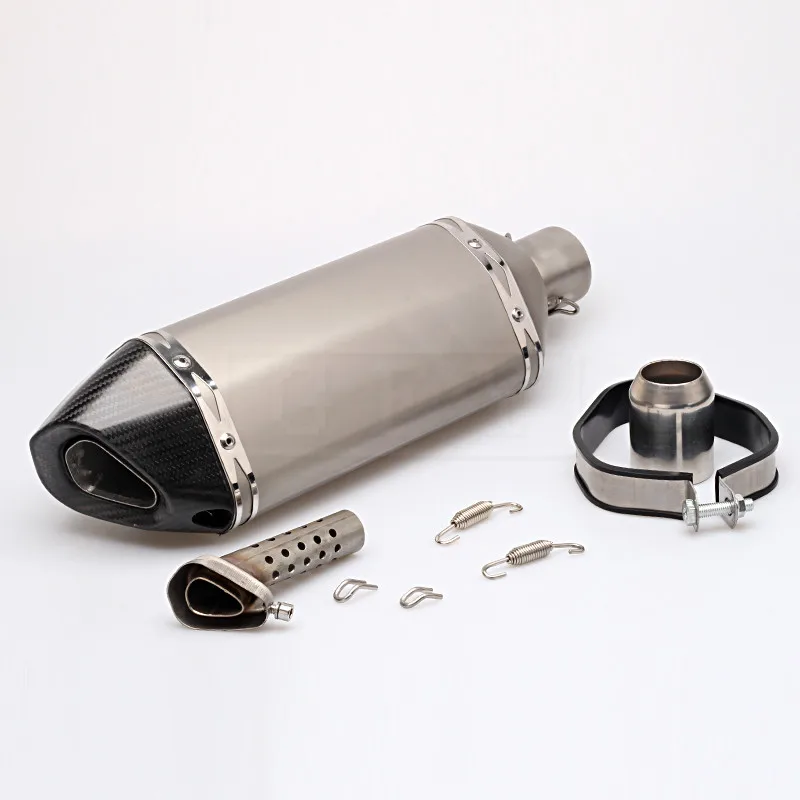 

Universal Motorcycle Carbon filter Akrapovic Exhaust Pipe Moto Escape Silencer For Most Motocross ATV Scooter Dirt Bike Slip-on