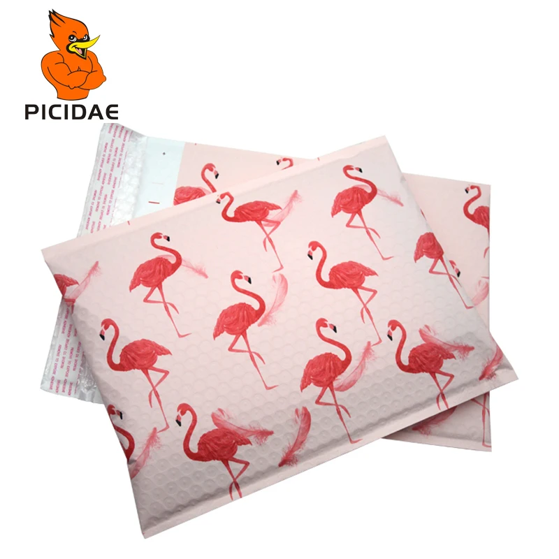 

Bubble Buffer Anti-fall Protection Balloon Waterproof Print Plastic Pe Packaging Bag Courier Package Envelope Poly Mail Flamingo