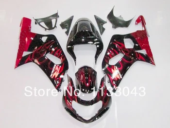 

Red Flame Fairing for SUZUKI GSXR600 GSXR750 K1 01 02 03 GSXR600 750 01-03 GSX-R600 750 2001-2003 body kit