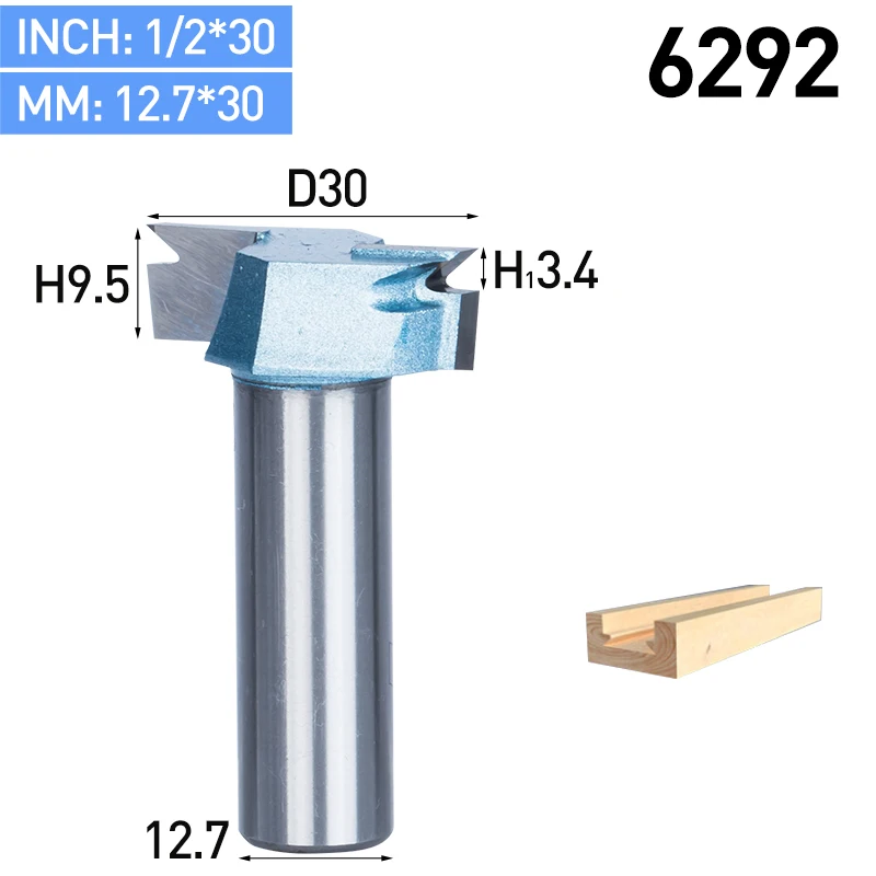 HUHAO 1 шт. 1/" хвостовик фреза для нарезания пазов типа «Ласточкин хвост» промышленный класс 2 фрезы Фрезы для деревообработки инструмент Фрезы - Длина режущей кромки: 6292