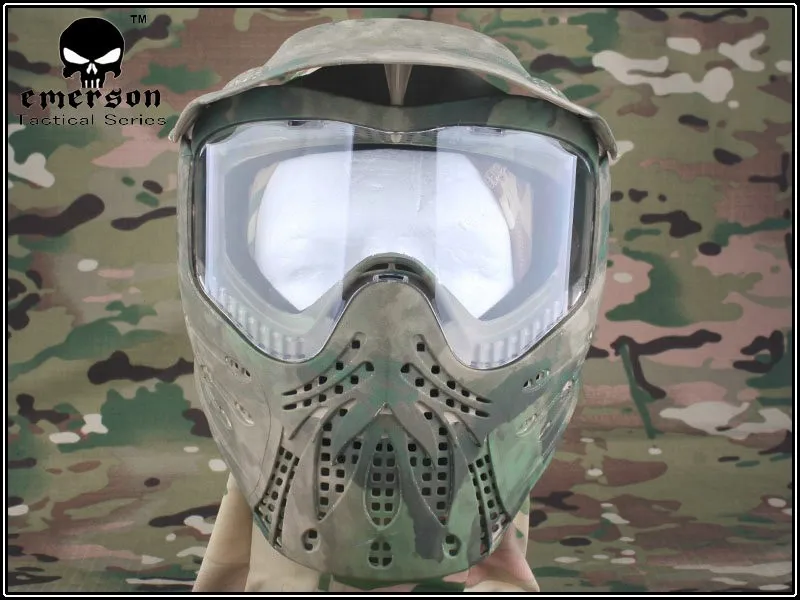 Подробная информация о военный Пейнтбольный боевой маска для лица EMERSON тактическая Противоударная маска AT-FG EM6603B