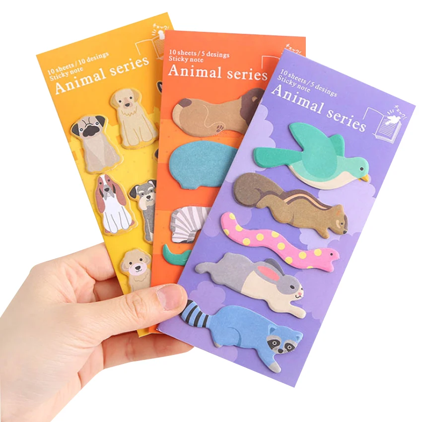 

30packs/lot Cute Animal Memo Pad Stickers N Times Message Stickers Student Supplies Notes Index Stickers Sticky Notes Party Gift