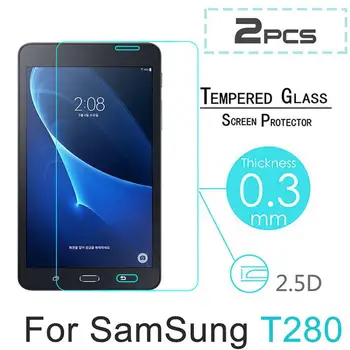 

New Arrival 2Pcs/Set Tempered Glass Screen покровитель Film for Samsung Tab A T280 T285 7inch