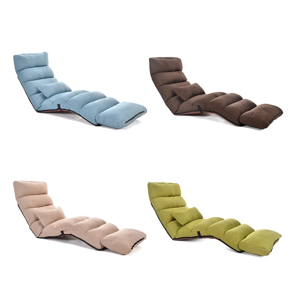 Adjustable Lazy Sofa Floor Chair With Feet Cushion Multi-Functional Sofa Sofa Bed Bedroom Furniture Game Room Living Room Z30