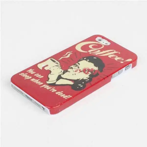 Barmanner Red Background Coffee Theme Banter Plastic Case For iPhone 5 5S |