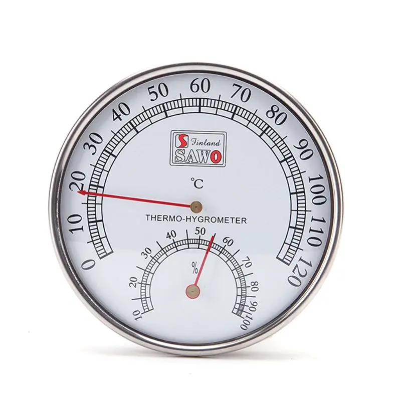

Sauna Thermometer metal Case Steam Sauna Room Thermometer Hygrometer Bath And Sauna Indoor Outdoor Used