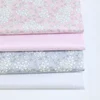 Gray Pink Floral Stripe Diy Cotton Fabric For Sewing Quilting Patchwork Textile Tilda Doll Body Clothes Handmade Tissus an Meter ► Photo 1/3