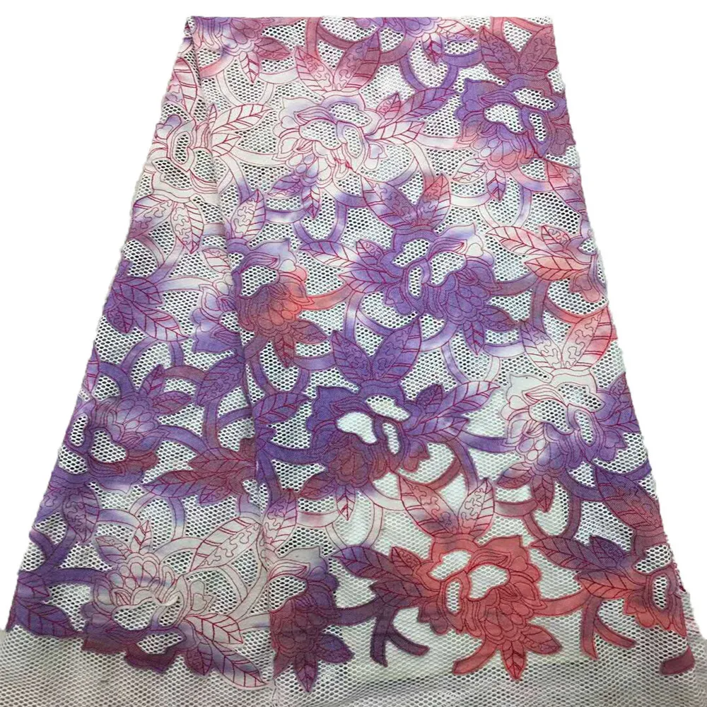 

2018 Latest French lace fabric High Quality African Mesh Lace Fabric Special lace fabric HJ703-1