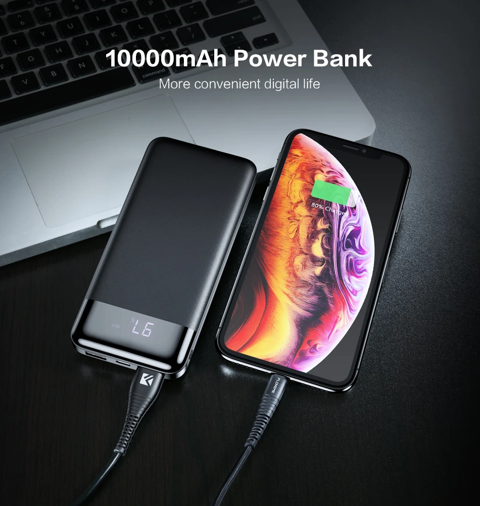 FLOVEME power Bank 10000mAh портативное зарядное устройство 10000mAh внешнее зарядное usb-устройство для аккумулятора для Xiaomi Mi 9 8 iPhone повербанк