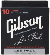 Gibson seg-lp10 Les Paul niquelado eléctrico Guitarras cuerdas, medidor de luz
