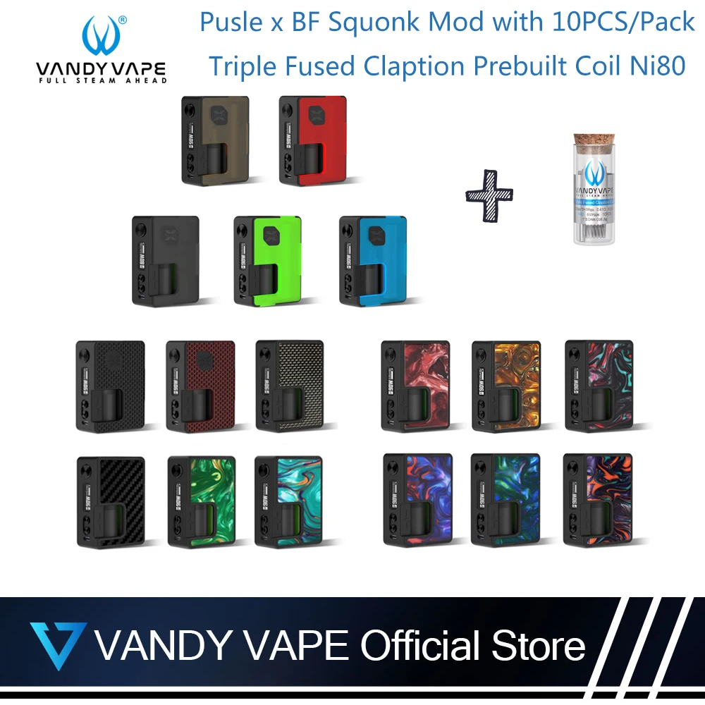 

Original Vandy vape 90W PULSE X Squonk Mod For Vandyvape Pulse X BF Kit E Cigarette Without Single 18650/20700/21700 Battery