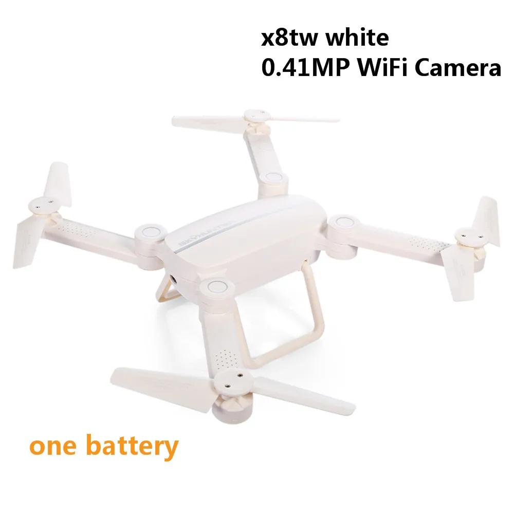 X8T X8TW дрона с дистанционным управлением с поддержкой Wi-Fi FPV 0.41MP HD Камера 2,4G 4CH 6-осевой гироскоп складной Квадрокоптер Дрон с красочными светильник - Цвет: version 5