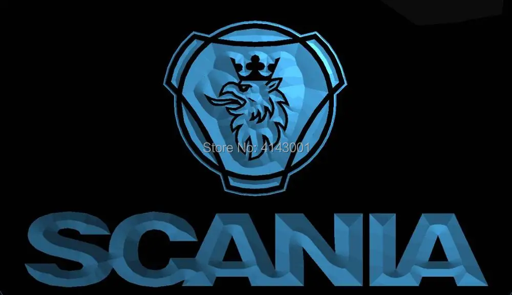 

LS386-bScania Car Truck 3D LED Neon Light Sign Customize on Demand 8 colors to choose