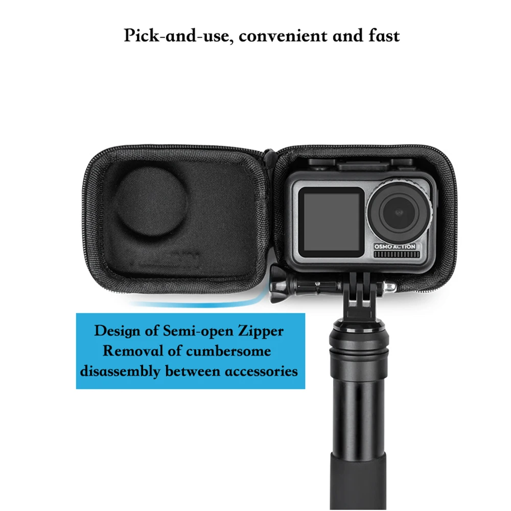 TELESIN мини сумка для хранения DJI OSMO защитный чехол экшн камеры + селфи палка монопод