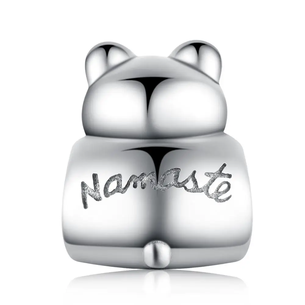 JewelryPalace черной эмалью Йога Namaste Panda бисера очарование подходят Браслеты для Для женщин Новая горячая Распродажа как красивые подарки